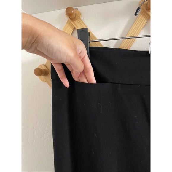 Talbots Pants Women's 10 Long Black Classic Wool Blend Side Zipper - Picture 7 of 12